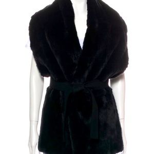 Ferret fur and wool vest